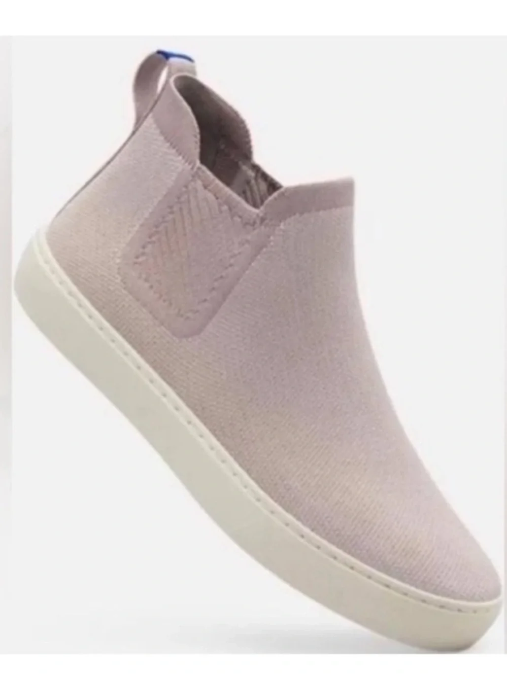 Rothy's The Chelsea Ankle Boot in Lilac Gray pull on high top style size 8.5